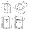 Alveus ROLL 10 GRANITAL TERRA -G22 510x530x200  algranit