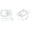 ALVEUS GLASSIX UP 40 RAL9003-90 ( ) 860X500 .